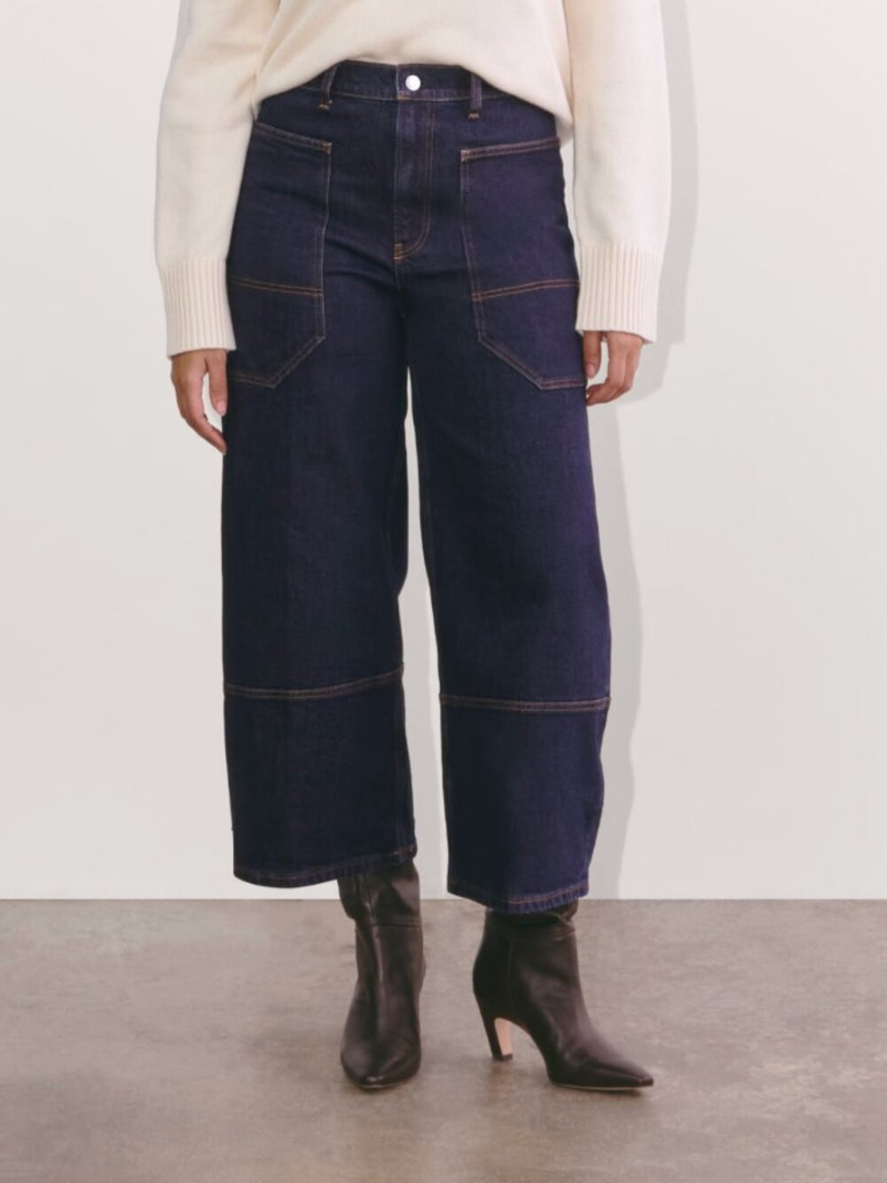 Everlane Way-High Gardener Crop Jean - Dark Rinse